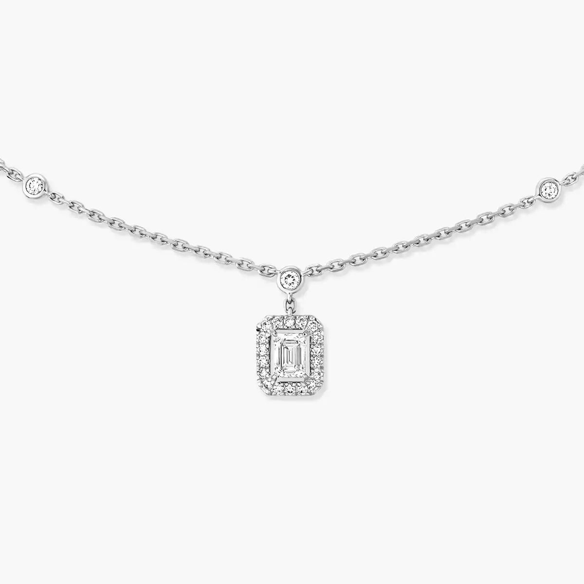 [AURORA]My Twin Diamond Necklace in Silver