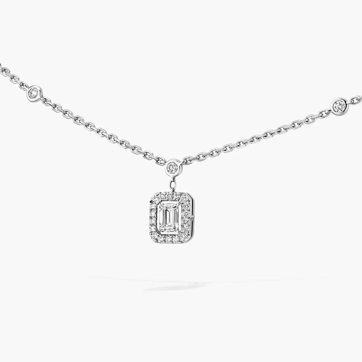[AURORA]My Twin Diamond Necklace in Silver