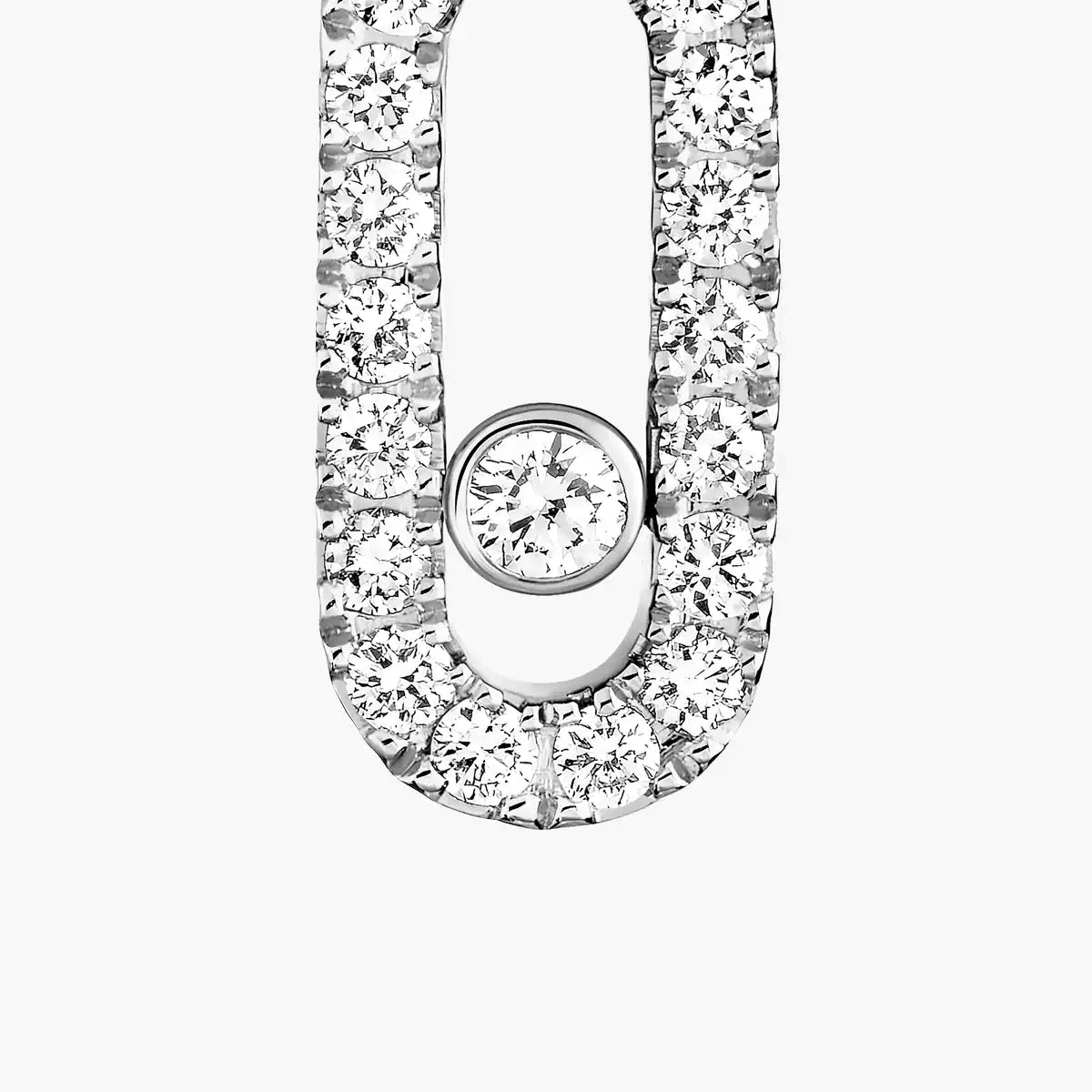 [AURORA]Move Uno Single Diamond Hoop Earring