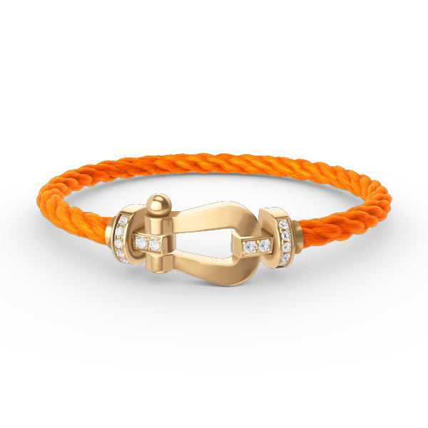 [Aurora]FORCE LARGE HORSESHOE HALF DIAMOND BRACELET GOLD