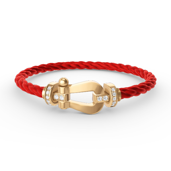 [Aurora]FORCE LARGE HORSESHOE HALF DIAMOND BRACELET GOLD