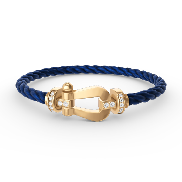 [Aurora]FORCE LARGE HORSESHOE HALF DIAMOND BRACELET GOLD