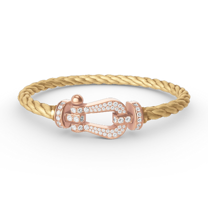 [AURORA]FORCE GROSSES HUFEISENARMBAND MIT VOLLBESATZ AUS ROSÉGOLD