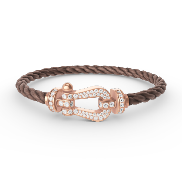 [AURORA]FORCE GROSSES HUFEISENARMBAND MIT VOLLBESATZ AUS ROSÉGOLD