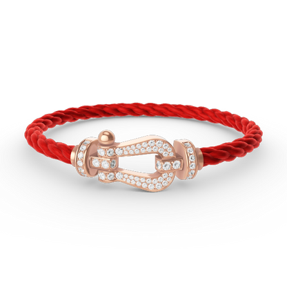 [AURORA]FORCE GROSSES HUFEISENARMBAND MIT VOLLBESATZ AUS ROSÉGOLD