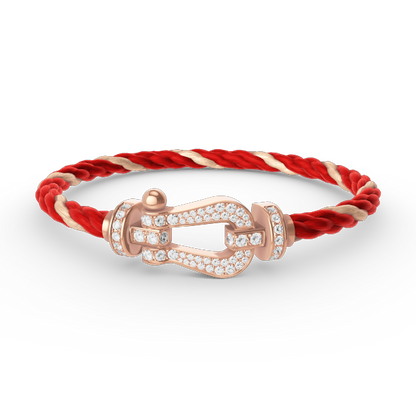 [AURORA]FORCE GROSSES HUFEISENARMBAND MIT VOLLBESATZ AUS ROSÉGOLD