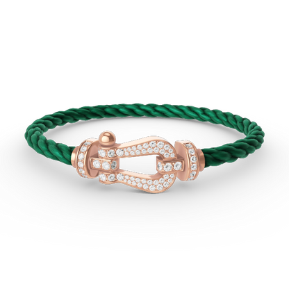 [AURORA]FORCE GROSSES HUFEISENARMBAND MIT VOLLBESATZ AUS ROSÉGOLD