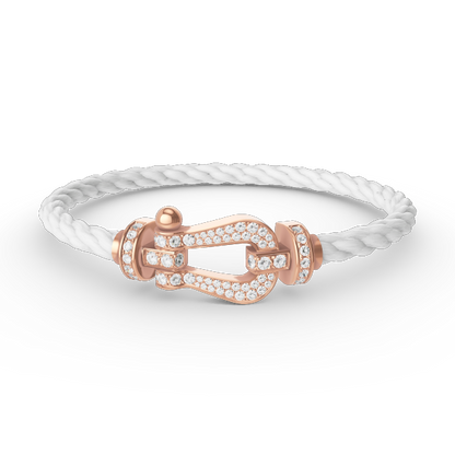[AURORA]FORCE GROSSES HUFEISENARMBAND MIT VOLLBESATZ AUS ROSÉGOLD