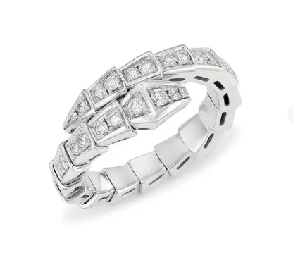 [AURORA]SERPENTI RING SILBER DIAMANT GEPAART 4MM