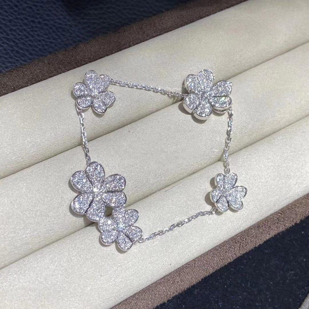 [AURORA]FRIVOLE SILVER 5 FLOWERS BRACELET