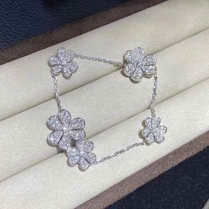 [AURORA]FRIVOLE SILVER 5 FLOWERS BRACELET