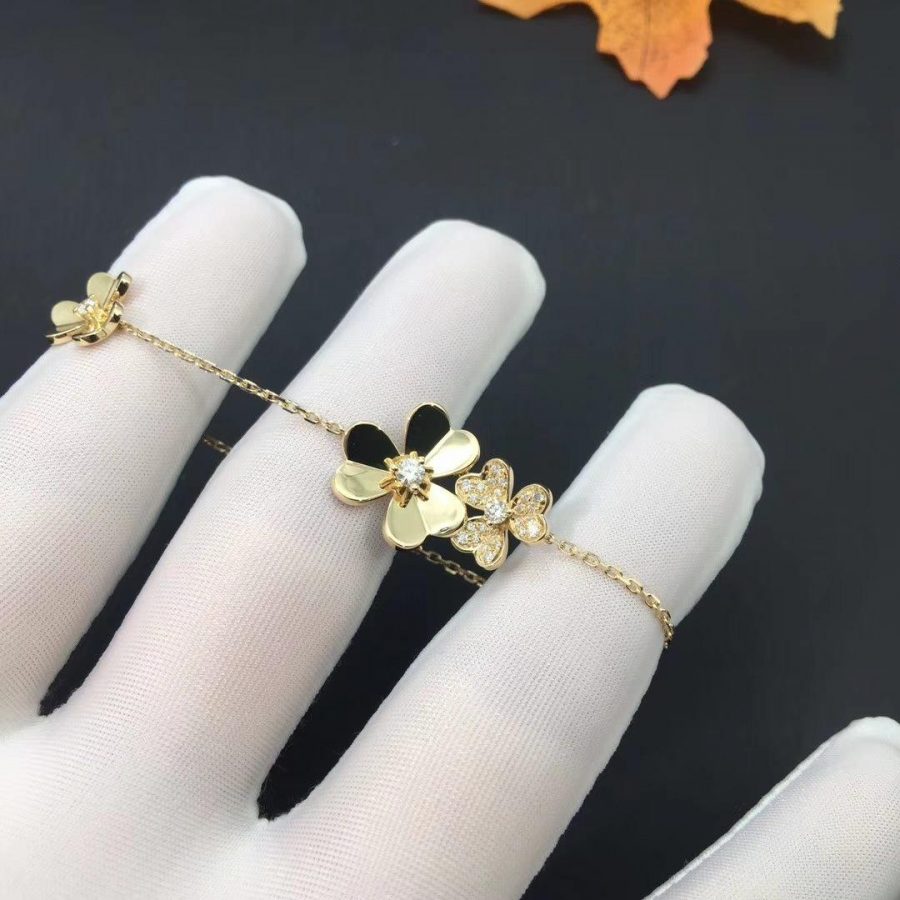 [Aurora]FRIVOLE GOLD 5 FLOWERS BRACELET