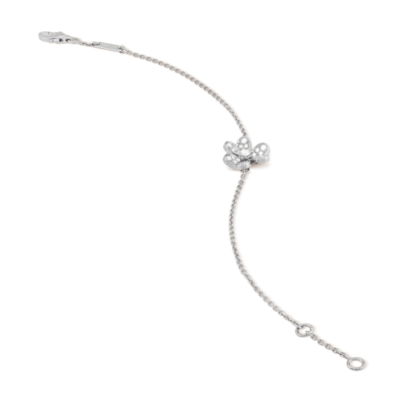 [basloveJW]FRIVOLE SILBERNES BLUMEN-DIAMANTARMBAND 