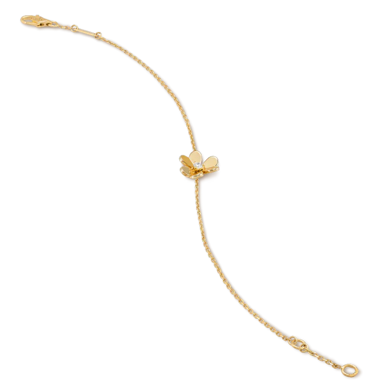 [Aurora]FRIVOLE GOLD FLOWER PINK MALACHITE BRACELET