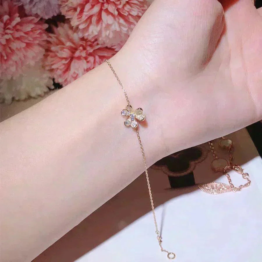 [Aurora]FRIVOLE GOLD FLOWER DIAMOND BRACELET