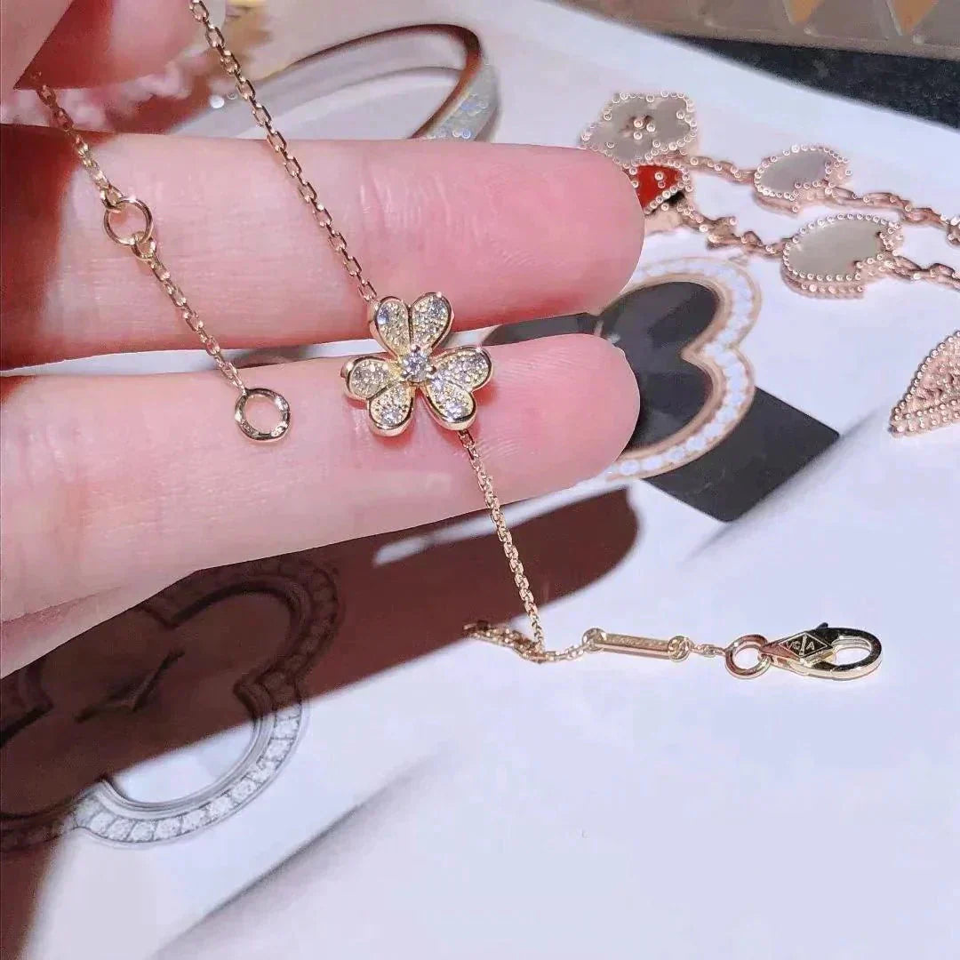 [Aurora]FRIVOLE GOLD FLOWER DIAMOND BRACELET