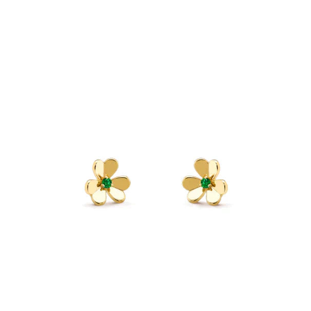 [Aurora]FRIVOLE  FLOWER MALACHITE EARRINGS