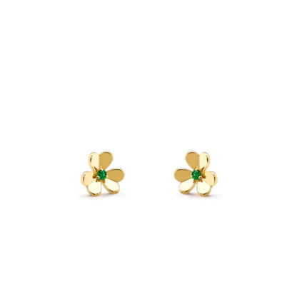 [Aurora]FRIVOLE  FLOWER MALACHITE EARRINGS