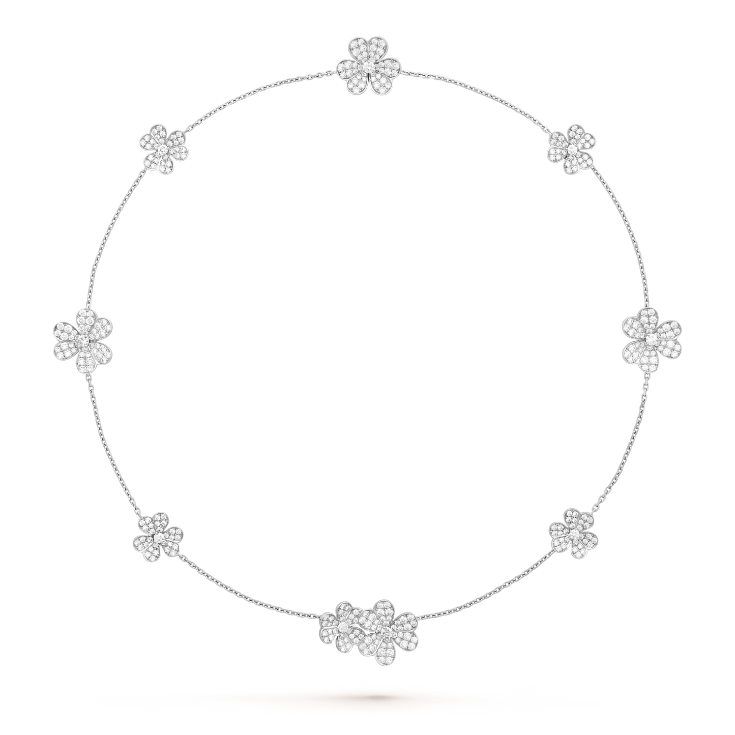 [Aurora]FRIVOLE SILVER 9 FLOWERS NECKLACE