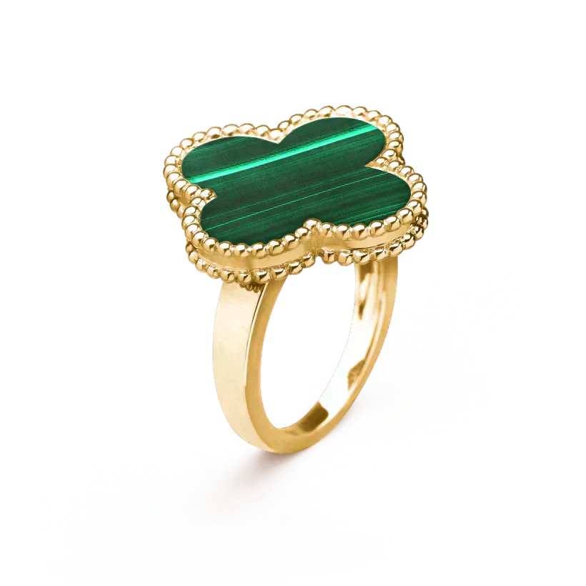 [Aurora]CLOVER MALACHITE RING