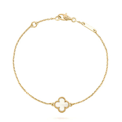 [basloveJW]CLOVER WHITE MOP EINZELNE BLUME ARMBAND