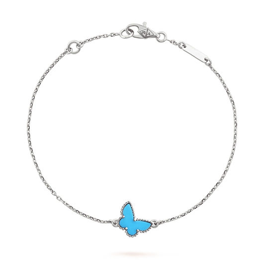 [basloveJW]BUTTERFLY TÜRKIS SCHMETTERLINGSARMBAND SILBER