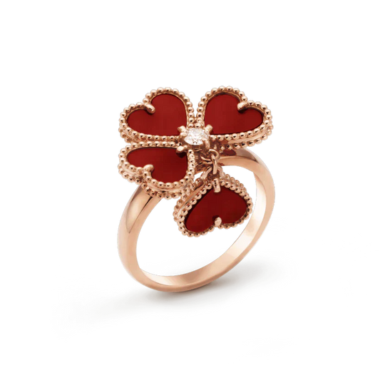 [Aurora]SWEET CLOVER CARNELIAN RING