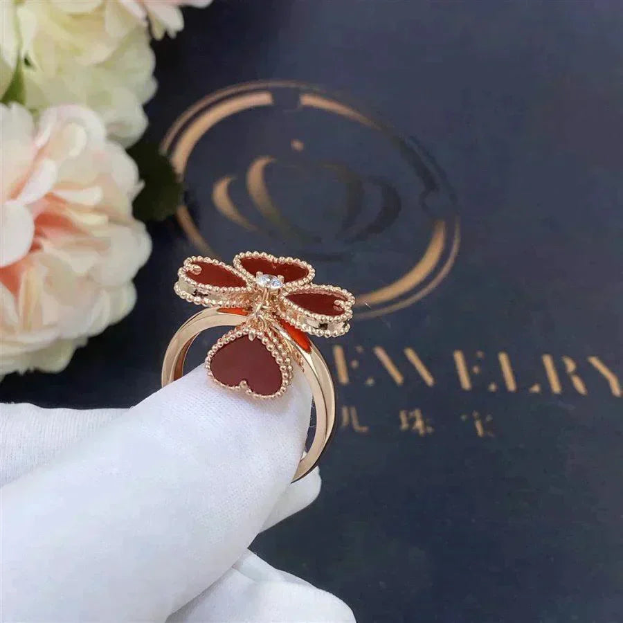 [Aurora]SWEET CLOVER CARNELIAN RING