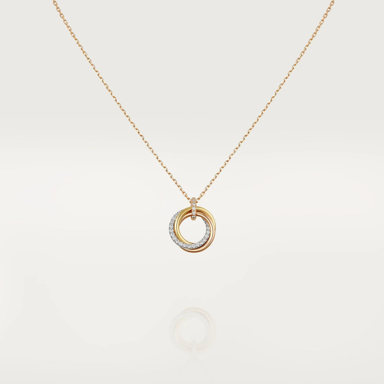 [AURORA]TRINITY HALSKETTE SILBER GOLD ROTGOLD DIAMANTEN 