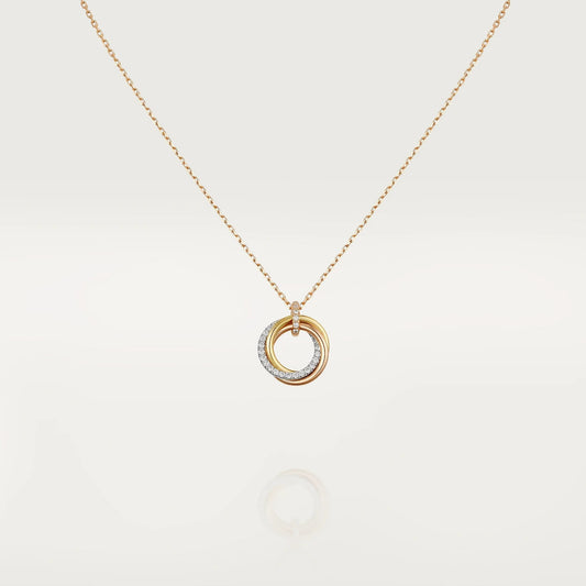 [AURORA]TRINITY HALSKETTE SILBER GOLD ROTGOLD DIAMANTEN 