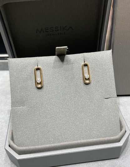 [AURORA]MOVE UNO SMALL 1 DIAMOND EARRINGS