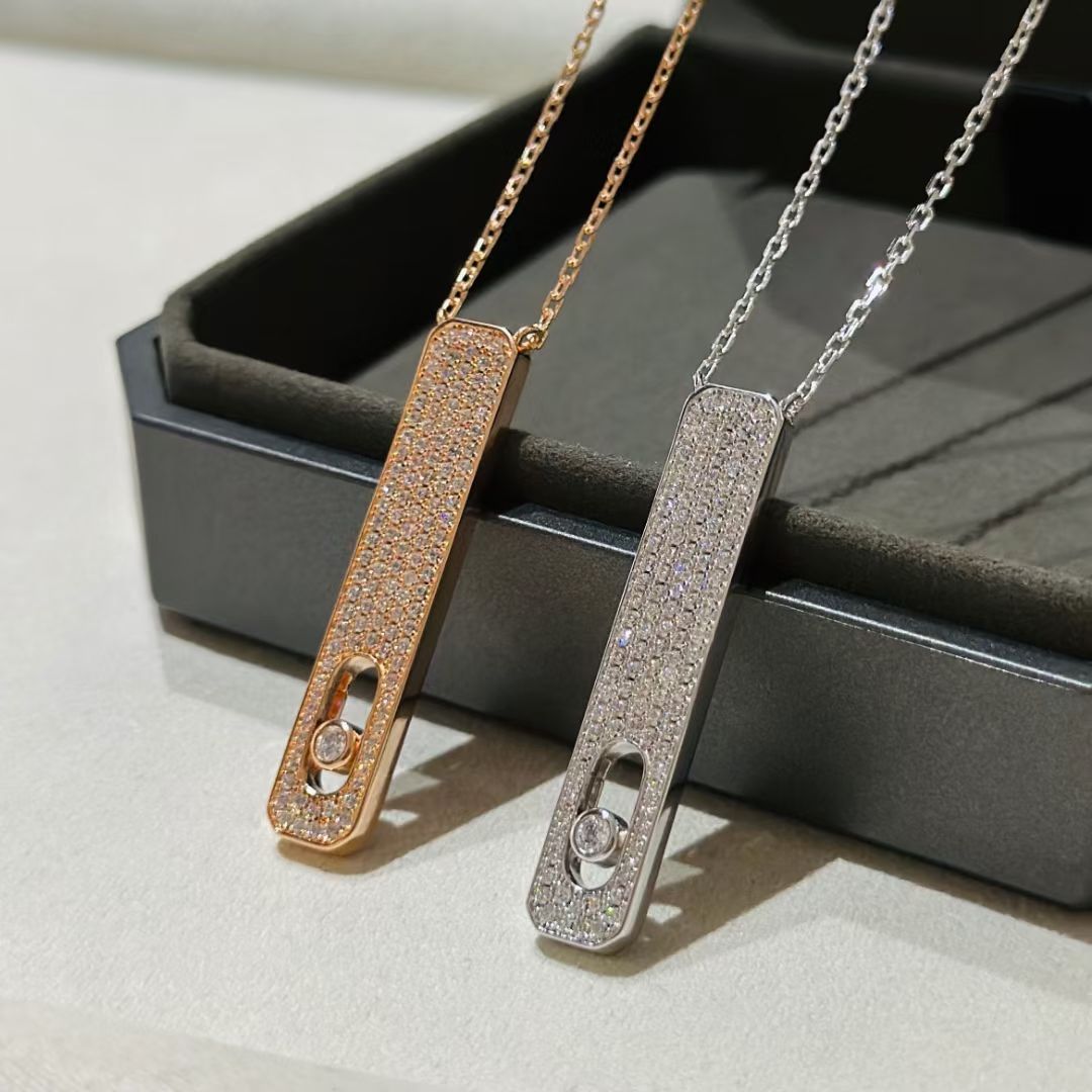 [AURORA]MY FIRST DIAMOND PAVED NECKLACE