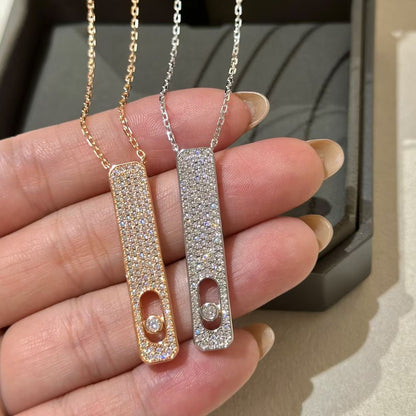 [AURORA]MY FIRST DIAMOND PAVED NECKLACE