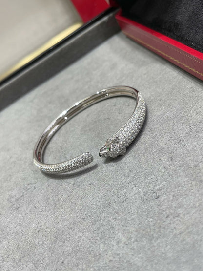 [Aurora]PANTHERE FULL DIAMOND OPEN BRACELET