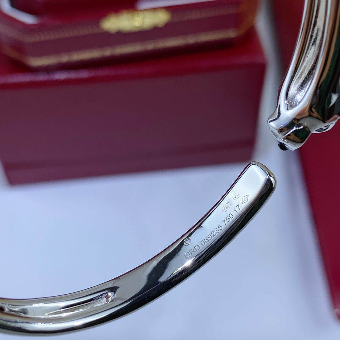[Aurora]PANTHERE SILVER OPEN BRACELET