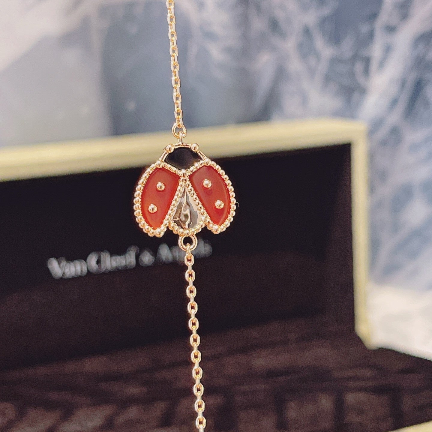 [Aurora]LUCKY SPRING 1 MOTIF PINK GOLD BRACELET