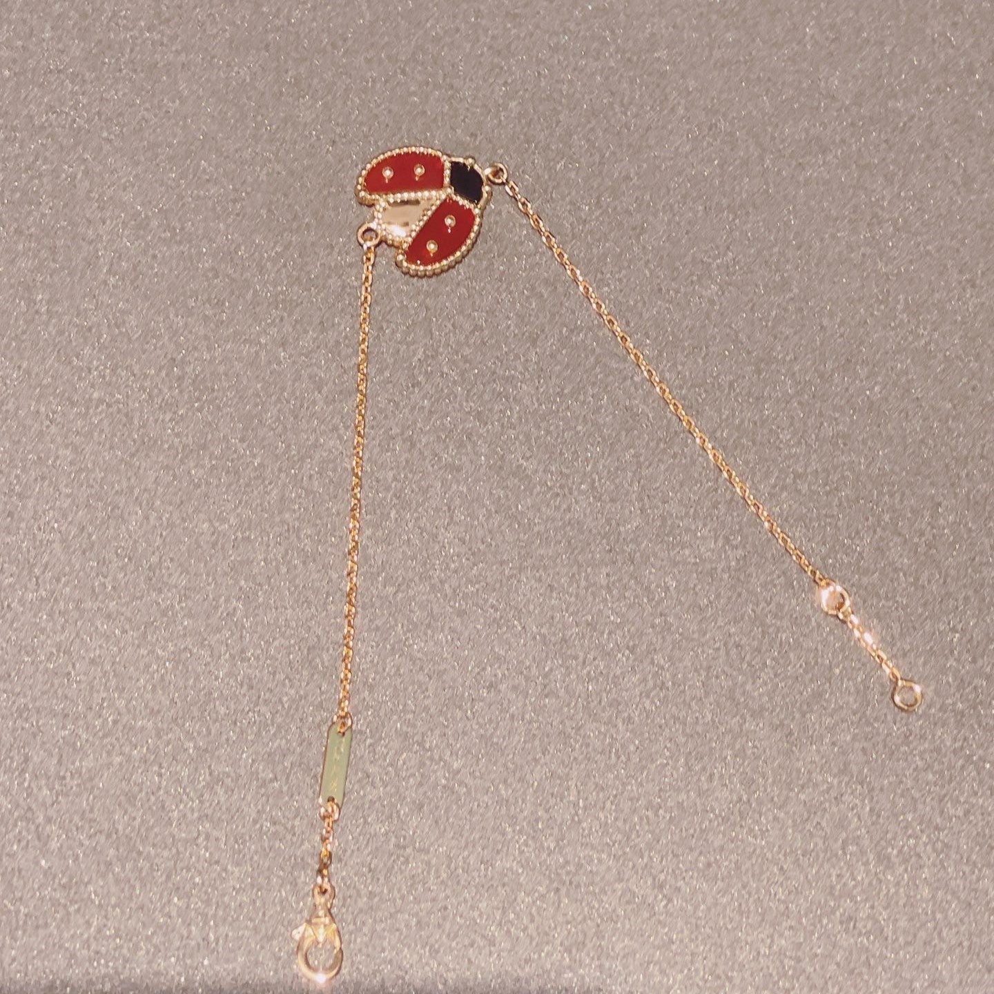 [Aurora]LUCKY SPRING 1 MOTIF PINK GOLD BRACELET