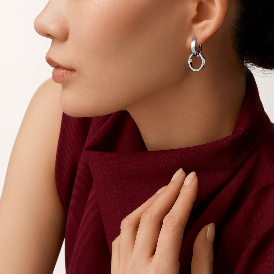 [AURORA]LOVE 3.3MM DANGLE EARRINGS