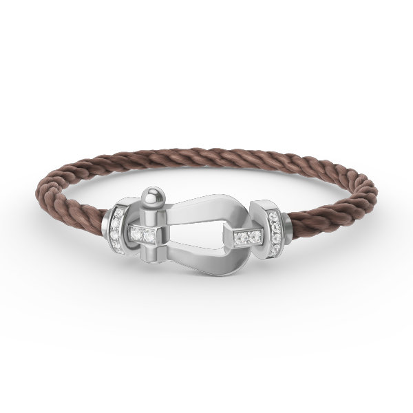 [AURORA]フォース ラージホースシュー ハーフダイヤモンドブレスレット シルバー