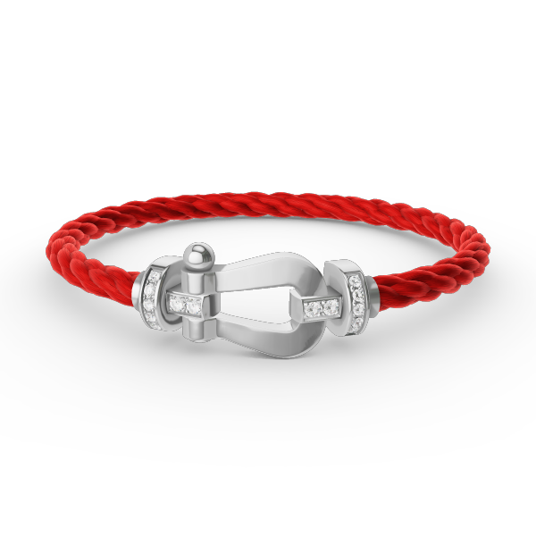 [AURORA]フォース ラージホースシュー ハーフダイヤモンドブレスレット シルバー