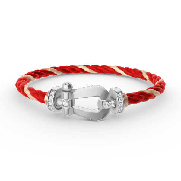 [AURORA]フォース ラージホースシュー ハーフダイヤモンドブレスレット シルバー
