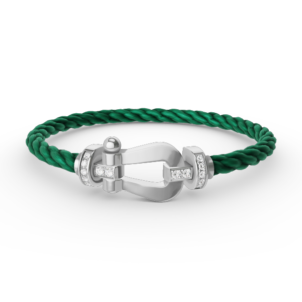 [AURORA]フォース ラージホースシュー ハーフダイヤモンドブレスレット シルバー