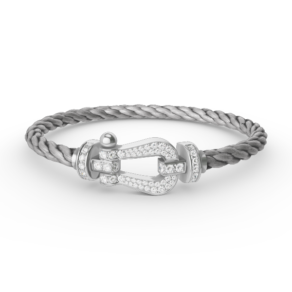 [AURORA]フォース ラージホースシュー フルダイヤモンドブレスレット シルバー