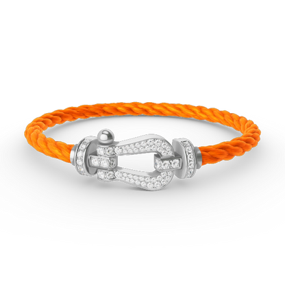 [AURORA]フォース ラージホースシュー フルダイヤモンドブレスレット シルバー