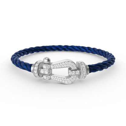 [AURORA]フォース ラージホースシュー フルダイヤモンドブレスレット シルバー