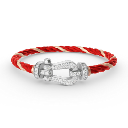 [AURORA]フォース ラージホースシュー フルダイヤモンドブレスレット シルバー