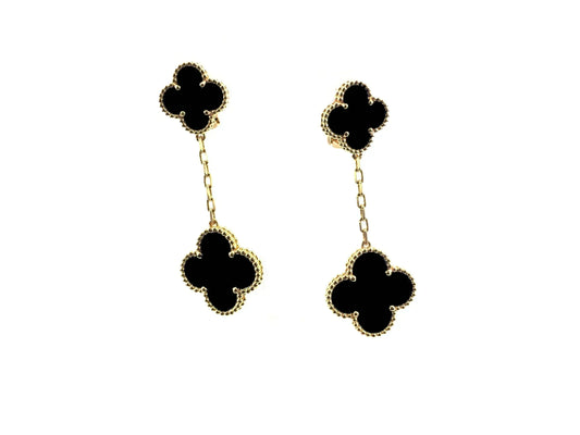 [Aurora]CLOVER 2 MOTIFS  EARRINGS (MULTIPLE CHOICESC